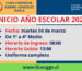 INICIO DEL AÑO ESCOLAR 2025